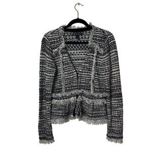 INC International Concepts Fringed Peplum Knit Women’s Blazer Size Large